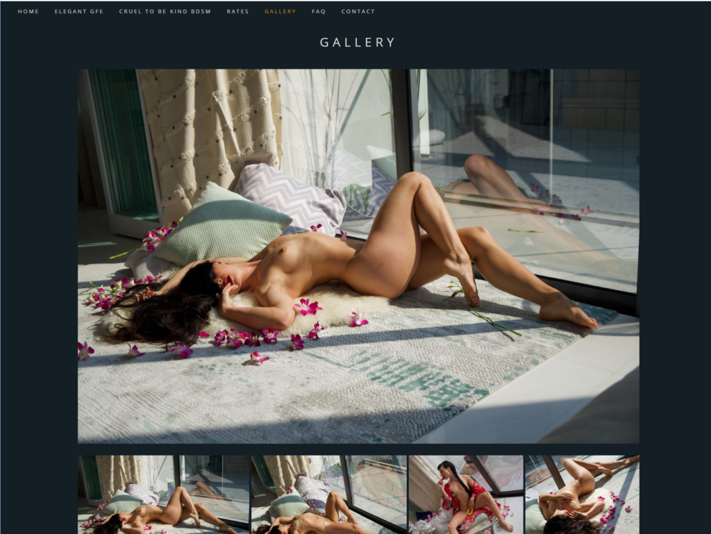 An Example Gallery page with a large featured image